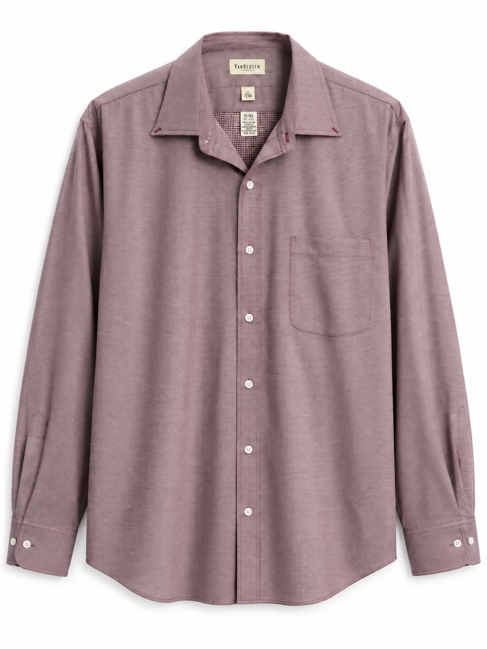 Van Heusen Men's Long Sleeve Button-Down Shirt in Mauve